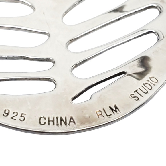 Robert Lee Morris Sterling Silver Modern Round Disc Earrings #17546 - Picture 8 of 9